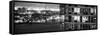 Panoramic View - Architecture and Building in Downtown Manhattan by Night-Philippe Hugonnard-Framed Stretched Canvas