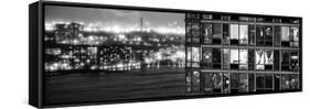 Panoramic View - Architecture and Building in Downtown Manhattan by Night-Philippe Hugonnard-Framed Stretched Canvas