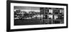 Panoramic View - Architecture and Building in Downtown Manhattan by Night-Philippe Hugonnard-Framed Photographic Print