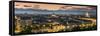 Panoramic View at Dusk, Turin, Piedmont, Italy-Stefano Politi Markovina-Framed Stretched Canvas