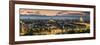 Panoramic View at Dusk, Turin, Piedmont, Italy-Stefano Politi Markovina-Framed Photographic Print