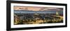 Panoramic View at Dusk, Turin, Piedmont, Italy-Stefano Politi Markovina-Framed Photographic Print