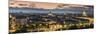 Panoramic View at Dusk, Turin, Piedmont, Italy-Stefano Politi Markovina-Mounted Photographic Print