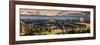 Panoramic View at Dusk, Turin, Piedmont, Italy-Stefano Politi Markovina-Framed Photographic Print