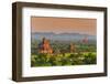 Panoramic View at Sunset over the Ancient Temples and Pagodas, Bagan, Myanmar or Burma-Stefano Politi Markovina-Framed Photographic Print