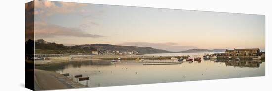 Panoramic View Back to the Harbour at Lyme Regis Taken from the Cobb-John Woodworth-Stretched Canvas