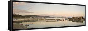 Panoramic View Back to the Harbour at Lyme Regis Taken from the Cobb-John Woodworth-Framed Stretched Canvas