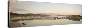 Panoramic View Back to the Harbour at Lyme Regis Taken from the Cobb-John Woodworth-Stretched Canvas