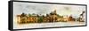 Panoramic View behind the St Vitus Cathedral in Prague Made in Artistic Watercolor Style-Timofeeva Maria-Framed Stretched Canvas