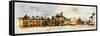 Panoramic View behind the St Vitus Cathedral in Prague Made in Artistic Watercolor Style-Timofeeva Maria-Framed Stretched Canvas