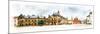 Panoramic View behind the St Vitus Cathedral in Prague Made in Artistic Watercolor Style-Timofeeva Maria-Mounted Art Print