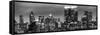 Panoramic View - Cityscape Manhattan by Night-Philippe Hugonnard-Framed Stretched Canvas