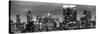 Panoramic View - Cityscape Manhattan by Night-Philippe Hugonnard-Stretched Canvas