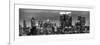 Panoramic View - Cityscape Manhattan by Night-Philippe Hugonnard-Framed Photographic Print