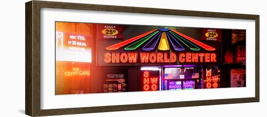 Panoramic View Cityscape - Urban Scene by Night - Vintage Store in Times Square - Manhattan-Philippe Hugonnard-Framed Photographic Print