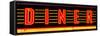 Panoramic View, "Diner" Sign Illuminated, Manhattan, New York-Philippe Hugonnard-Framed Stretched Canvas