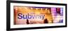 Panoramic View - Entrance of a Subway Station in Times Square - Urban Street Scene by Night-Philippe Hugonnard-Framed Photographic Print