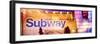 Panoramic View - Entrance of a Subway Station in Times Square - Urban Street Scene by Night-Philippe Hugonnard-Framed Photographic Print