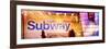 Panoramic View - Entrance of a Subway Station in Times Square - Urban Street Scene by Night-Philippe Hugonnard-Framed Photographic Print