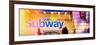 Panoramic View - Entrance of a Subway Station in Times Square - Urban Street Scene by Night-Philippe Hugonnard-Framed Photographic Print