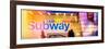 Panoramic View - Entrance of a Subway Station in Times Square - Urban Street Scene by Night-Philippe Hugonnard-Framed Photographic Print