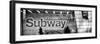 Panoramic View - Entrance of a Subway Station in Times Square - Urban Street Scene by Night-Philippe Hugonnard-Framed Photographic Print