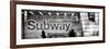 Panoramic View - Entrance of a Subway Station in Times Square - Urban Street Scene by Night-Philippe Hugonnard-Framed Photographic Print