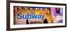 Panoramic View - Entrance of a Subway Station in Times Square - Urban Street Scene by Night-Philippe Hugonnard-Framed Photographic Print