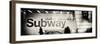 Panoramic View - Entrance of a Subway Station in Times Square - Urban Street Scene by Night-Philippe Hugonnard-Framed Premium Photographic Print