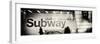 Panoramic View - Entrance of a Subway Station in Times Square - Urban Street Scene by Night-Philippe Hugonnard-Framed Premium Photographic Print