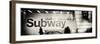 Panoramic View - Entrance of a Subway Station in Times Square - Urban Street Scene by Night-Philippe Hugonnard-Framed Photographic Print