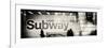 Panoramic View - Entrance of a Subway Station in Times Square - Urban Street Scene by Night-Philippe Hugonnard-Framed Photographic Print