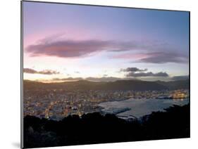 Panoramic View from Mount Victoria at Sunset, of Wellington, North Island, New Zealand-Don Smith-Mounted Photographic Print