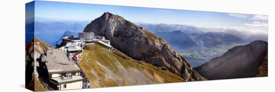 Panoramic View from Mt Piltus, Switzerland-George Oze-Stretched Canvas