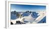 Panoramic view from summit of Hintere Jamspitze. Switzerland, Europe.-ClickAlps-Framed Photographic Print