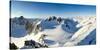 Panoramic view from summit of Hintere Jamspitze. Switzerland, Europe.-ClickAlps-Stretched Canvas