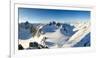 Panoramic view from summit of Hintere Jamspitze. Switzerland, Europe.-ClickAlps-Framed Photographic Print