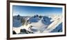 Panoramic view from summit of Hintere Jamspitze. Switzerland, Europe.-ClickAlps-Framed Photographic Print