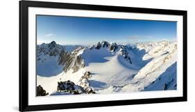 Panoramic view from summit of Hintere Jamspitze. Switzerland, Europe.-ClickAlps-Framed Photographic Print