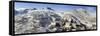 Panoramic View from the Stelvio Pass, with a Little of Snow-ClickAlps-Framed Stretched Canvas