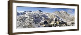 Panoramic View from the Stelvio Pass, with a Little of Snow-ClickAlps-Framed Photographic Print