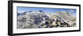 Panoramic View from the Stelvio Pass, with a Little of Snow-ClickAlps-Framed Photographic Print
