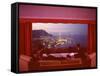 Panoramic View from the Vistaero Hotel Perched on the Edge of a Cliff Above Monte Carlo, Monaco-Ralph Crane-Framed Stretched Canvas