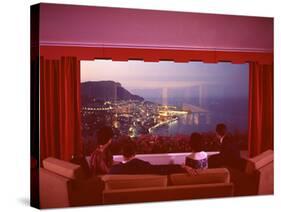 Panoramic View from the Vistaero Hotel Perched on the Edge of a Cliff Above Monte Carlo, Monaco-Ralph Crane-Stretched Canvas