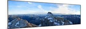 Panoramic View from the Watzmanngipfel to Steinernes Meer-Stefan Sassenrath-Mounted Photographic Print