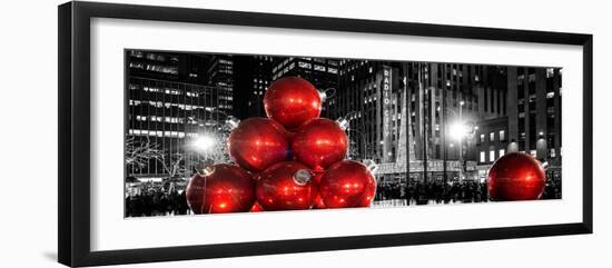 Panoramic View - Giant Christmas Ornaments on Sixth Avenue across from Radio City Music Hall-Philippe Hugonnard-Framed Photographic Print