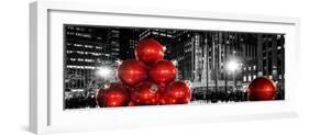 Panoramic View - Giant Christmas Ornaments on Sixth Avenue across from Radio City Music Hall-Philippe Hugonnard-Framed Photographic Print