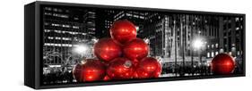 Panoramic View - Giant Christmas Ornaments on Sixth Avenue across from Radio City Music Hall-Philippe Hugonnard-Framed Stretched Canvas