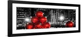 Panoramic View - Giant Christmas Ornaments on Sixth Avenue across from Radio City Music Hall-Philippe Hugonnard-Framed Photographic Print