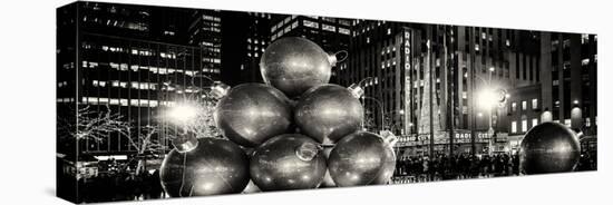 Panoramic View - Giant Christmas Ornaments on Sixth Avenue across from Radio City Music Hall-Philippe Hugonnard-Stretched Canvas